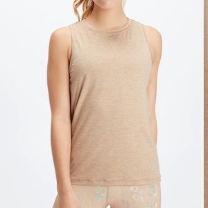 NEW  Fabletics Blake Open Back Tank dessert Heather Size: Large